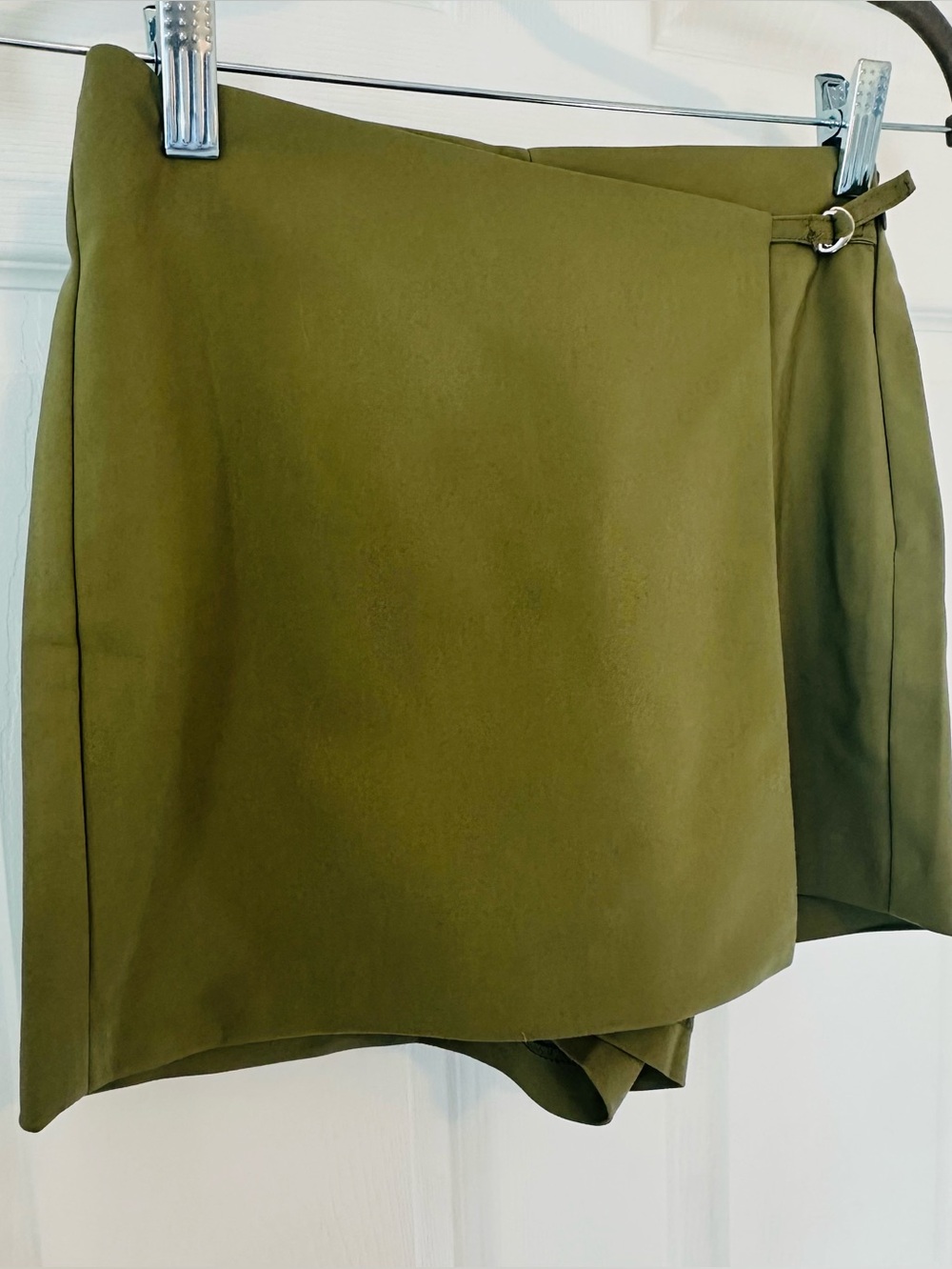 Dynamite Olive Green Asymmetrical Wrap Skort 00 NWT